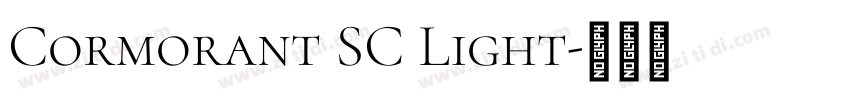 Cormorant SC Light字体转换